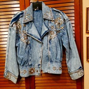 Jean jacket with bling
